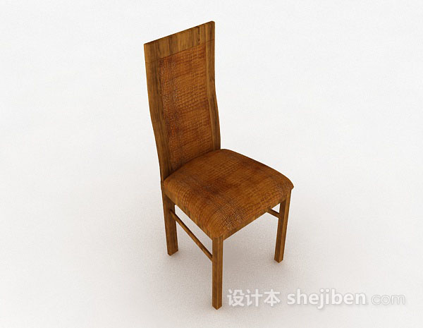 黄棕色家居椅子3d模型下载