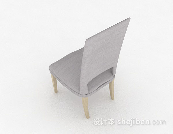 设计本灰色简约家居椅子3d模型下载