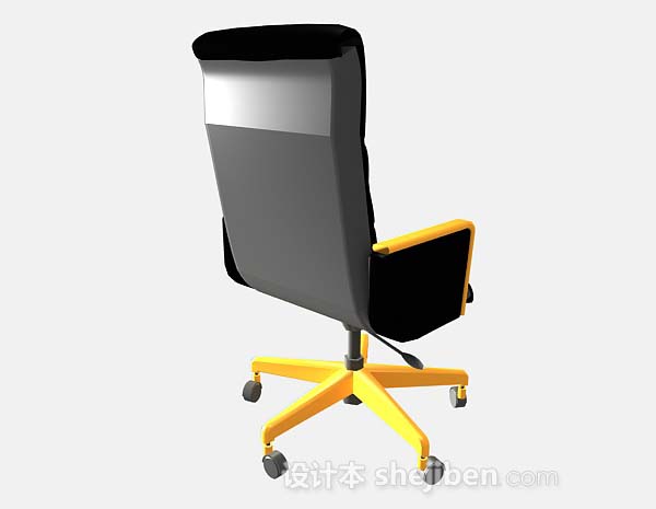 设计本黑色个性办公椅子3d模型下载