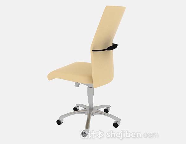 设计本米黄色办公椅3d模型下载