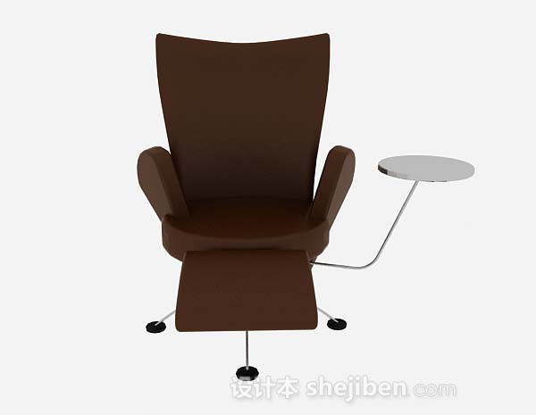 现代风格简约棕色休闲椅3d模型下载
