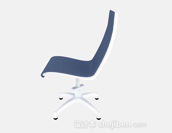 设计本现代简约蓝色办公椅3d模型下载