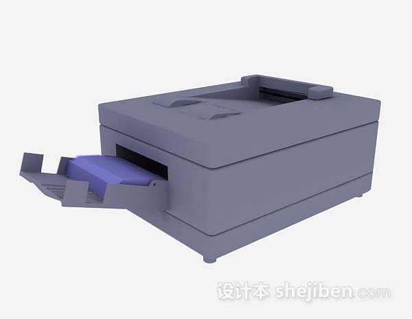 紫色打印机3d模型下载