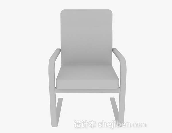 现代风格灰色休闲椅3d模型下载