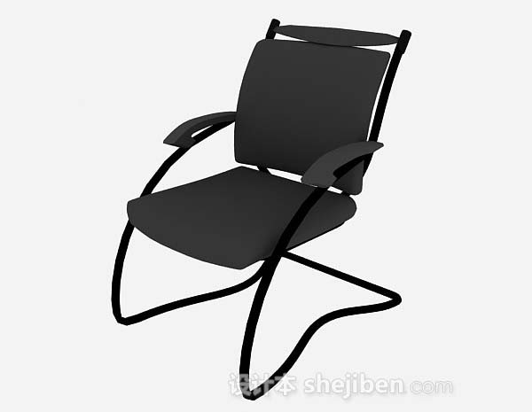 现代风格深灰色休闲椅3d模型下载