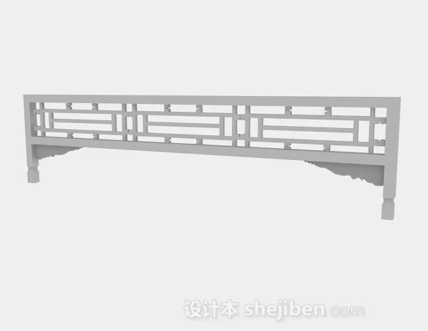 中式风格中式栏杆3d模型下载