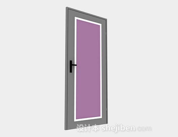 紫色家居门3d模型下载