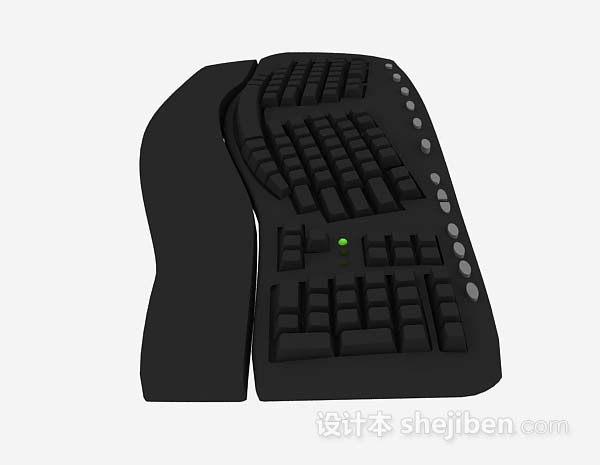设计本黑色键盘3d模型下载