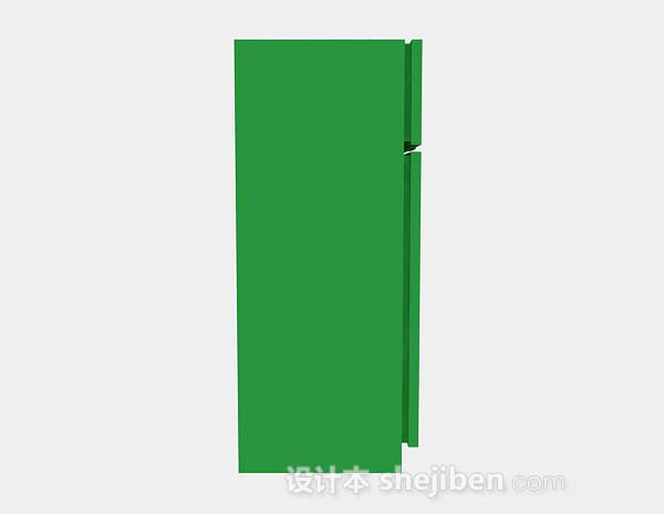 设计本绿色冰箱3d模型下载