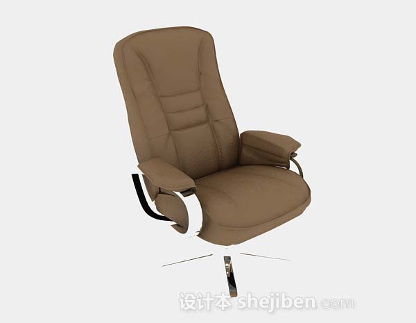免费棕色办公椅3d模型下载