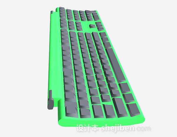 设计本绿色键盘3d模型下载