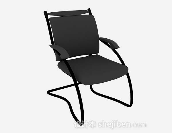 深灰色休闲椅3d模型下载