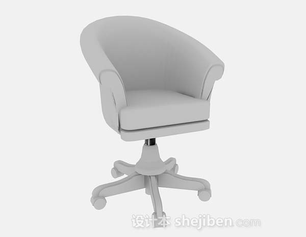 灰色简约办公椅3d模型下载