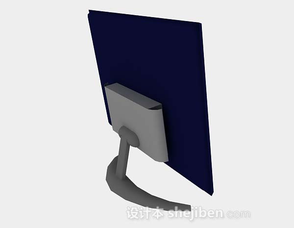 设计本蓝色电脑显示器3d模型下载