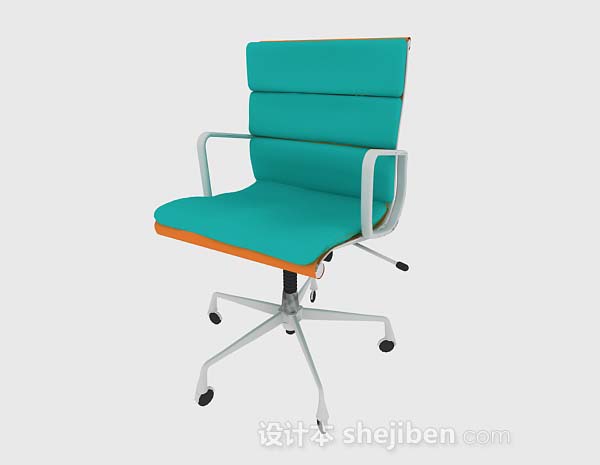 免费绿色办公椅3d模型下载