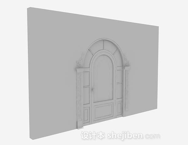 设计本拱形门3d模型下载