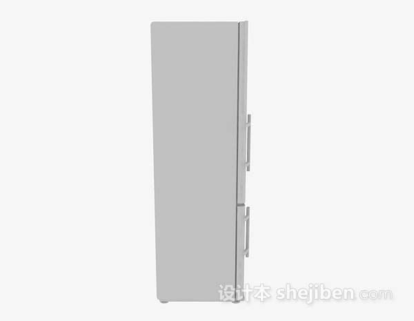 设计本灰色冰箱3d模型下载