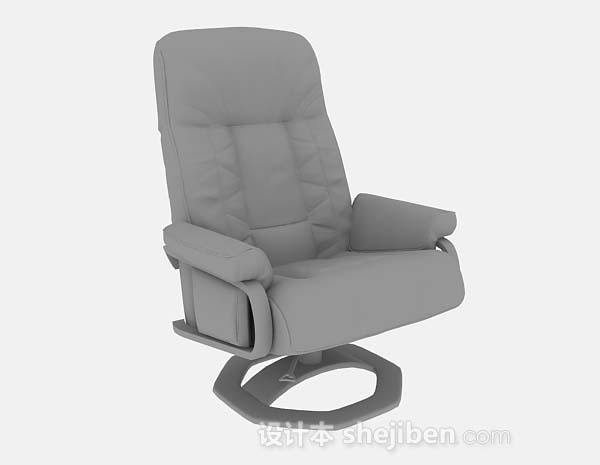 现代风格灰色办公椅3d模型下载