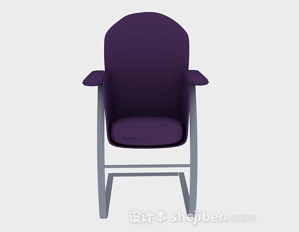 现代风格紫色简约休闲椅3d模型下载