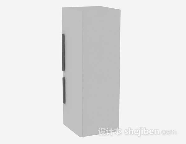 免费灰色冰柜3d模型下载