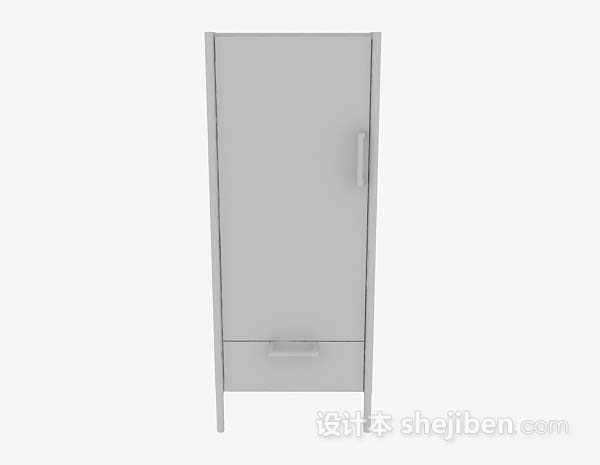 现代风格灰色衣柜3d模型下载