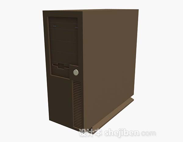 现代风格棕色电脑主机3d模型下载