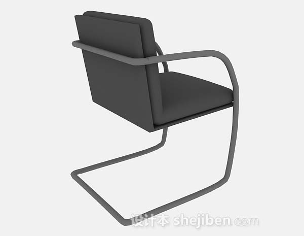 设计本灰色休闲椅3d模型下载