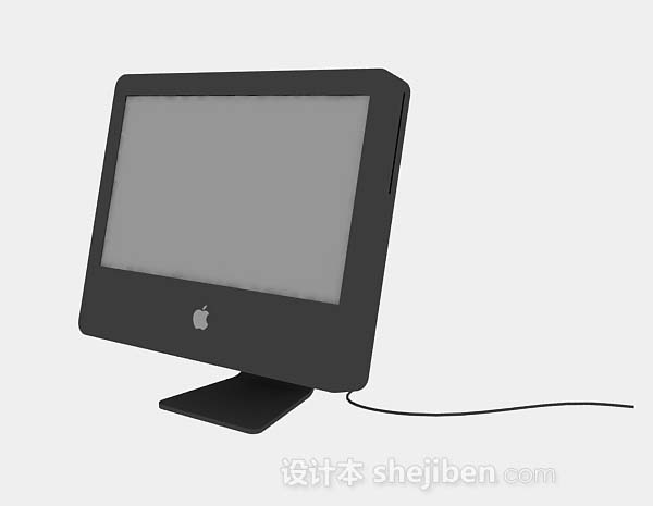 黑色苹果diannao显示器3d模型下载