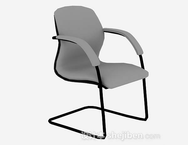 灰色休闲椅3d模型下载
