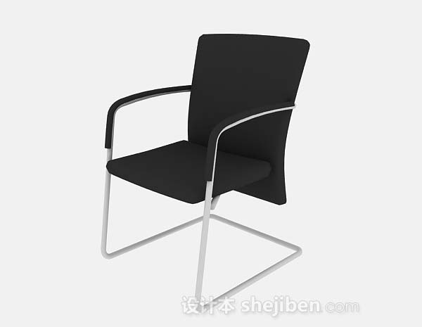 黑色休闲椅子3d模型下载
