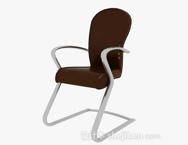 现代风格棕色简约办公椅3d模型下载