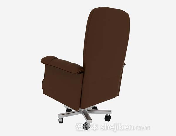 设计本高档棕色办公椅3d模型下载
