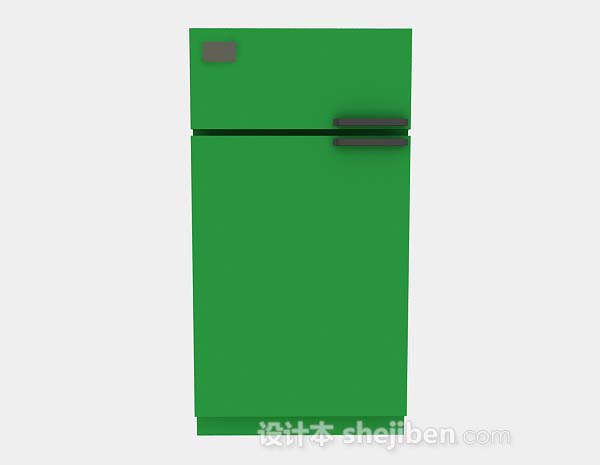 绿色冰箱3d模型下载