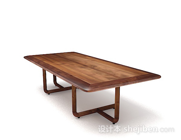 免费家居木质简单书桌3d模型下载