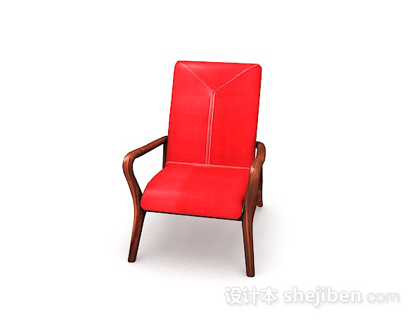 现代风格家居红色椅子3d模型下载