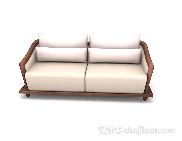 现代风格简约家居双人沙发3d模型下载