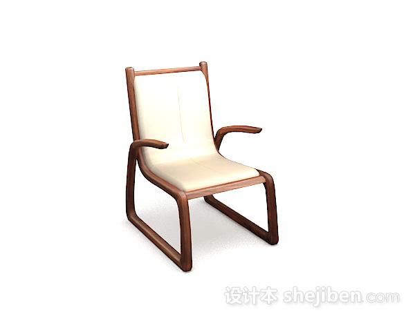 木质简约家居椅子3d模型下载