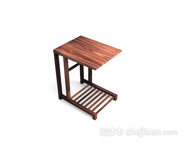 木质简单凳子3d模型下载