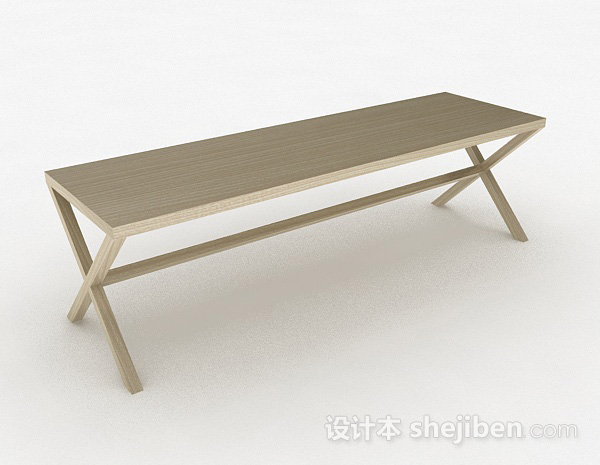 免费简约长方形餐桌3d模型下载
