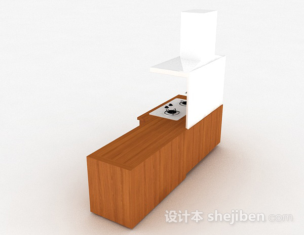 设计本现代风格木质橱柜3d模型下载