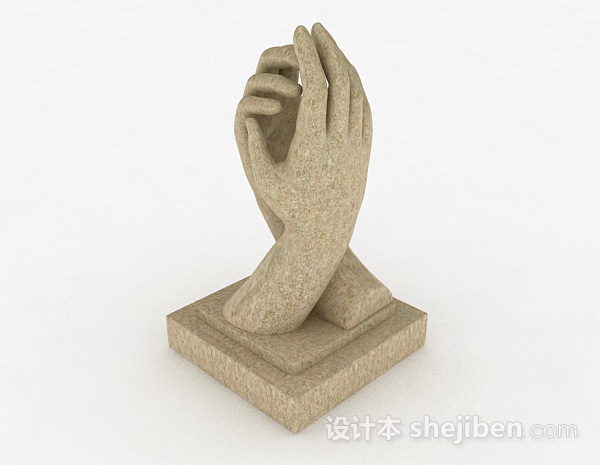 现代风格艺术雕塑品3d模型下载