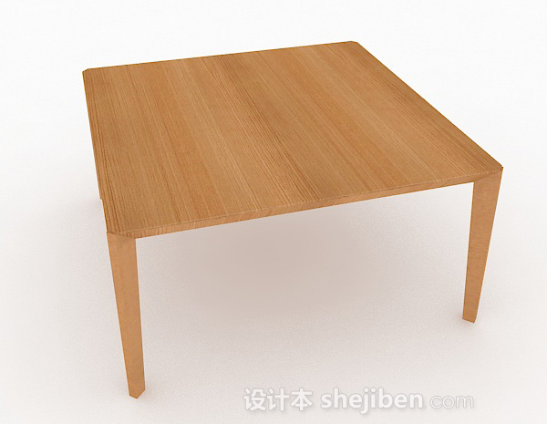 设计本简约方形餐桌3d模型下载