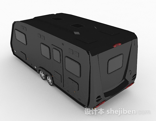 设计本黑色货车车厢3d模型下载