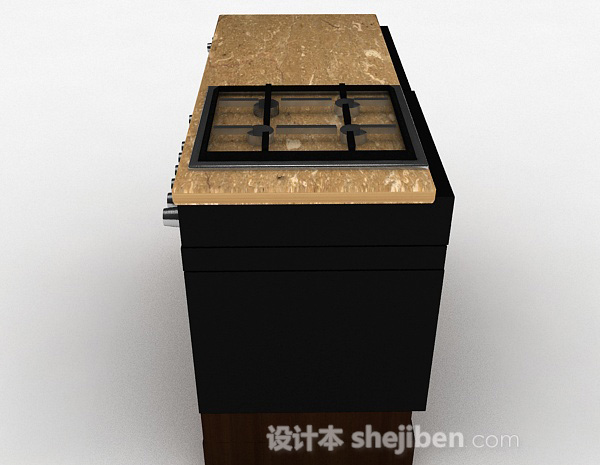 设计本棕色木质橱柜3d模型下载