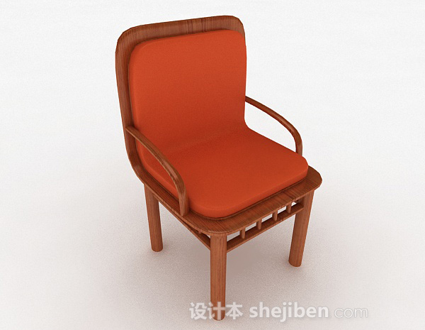 现代风格木质舒适家居生活椅3d模型下载