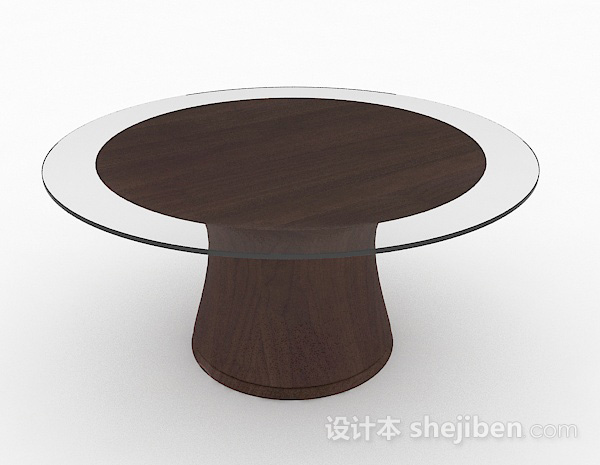 现代风格家居圆形餐桌3d模型下载