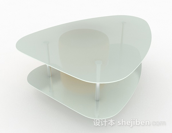 现代风格简约现代玻璃茶几3d模型下载