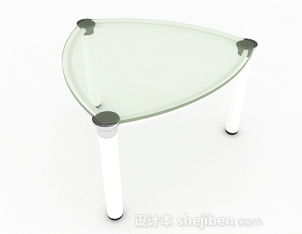 设计本绿色玻璃简约茶几3d模型下载