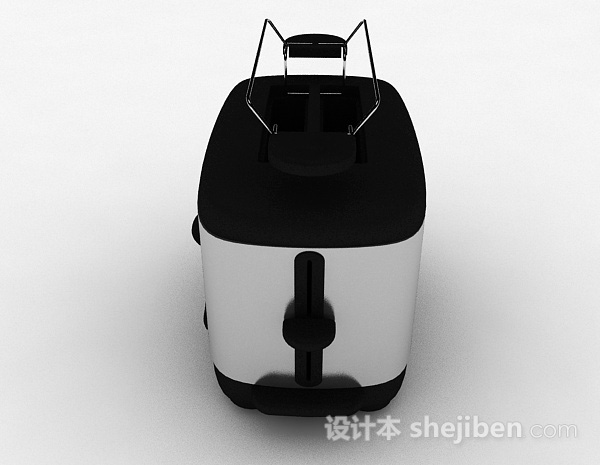 免费黑色厨房电器3d模型下载