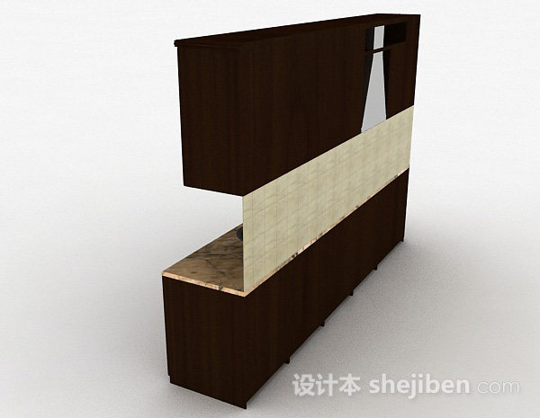 设计本简欧风格木质整体橱柜3d模型下载